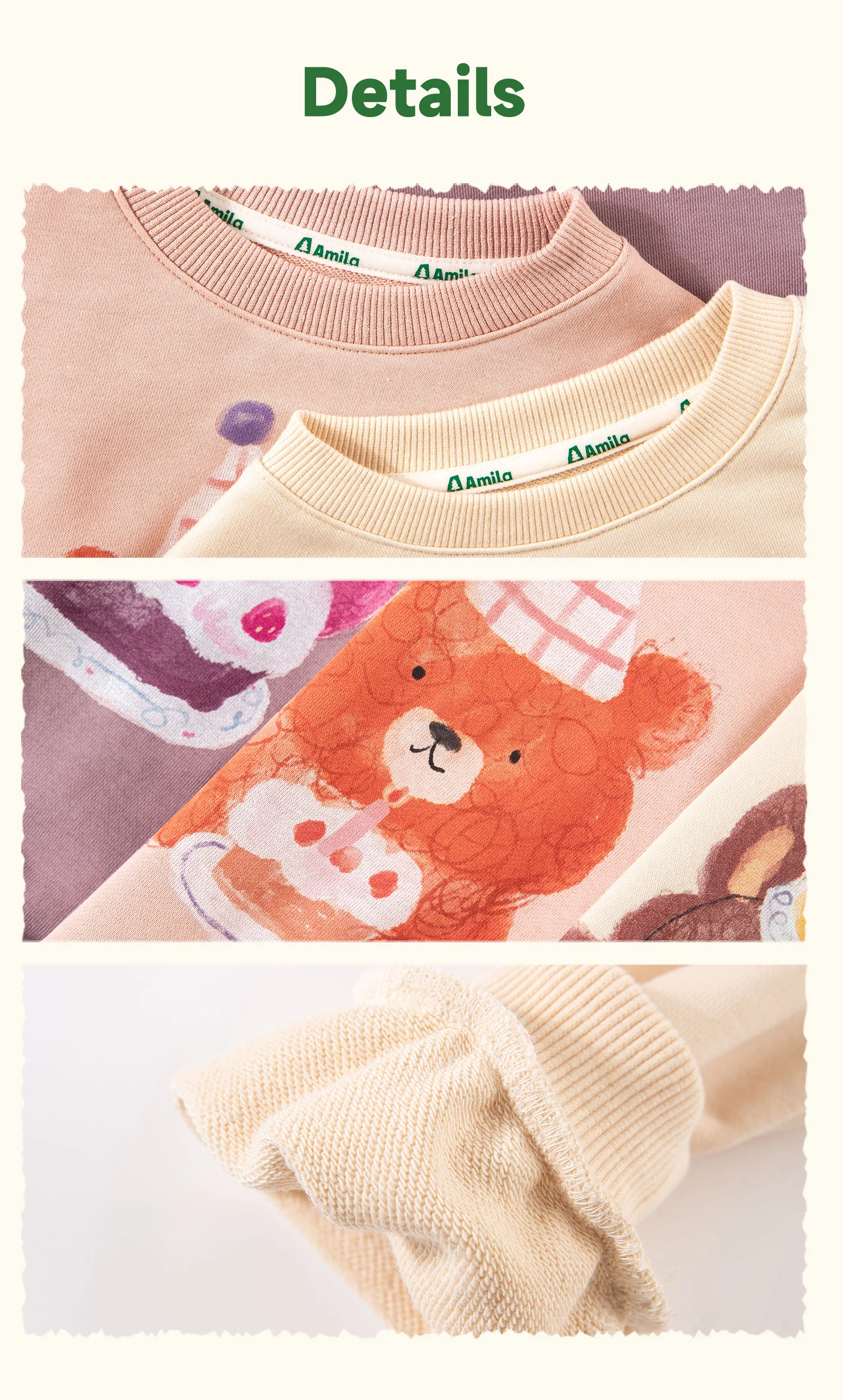 Amila 2026 Herbst Neues Kinder-Sweatshirt Bequem Hautfreundlich Einfach Lässig Tägliche Mode Weich Gemütlich Langarm-Oberteil – Detail 8