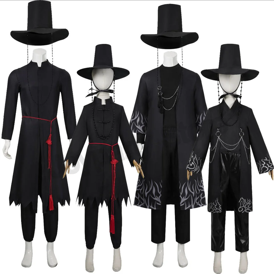 شيطان الصيادين KPOP ساجا الأولاد جينو تأثيري حلي الاطفال الرجال موحدة قبعة الأظافر الدعائم تأثيري أنيمي الزي حفلة الهالوين البدلة