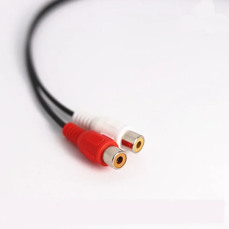 Alta qualidade cobre 3.5mm macho jack 3.5mm aux cabo de cabo auxiliar para av 2 rca fêmea música estéreo áudio cabo