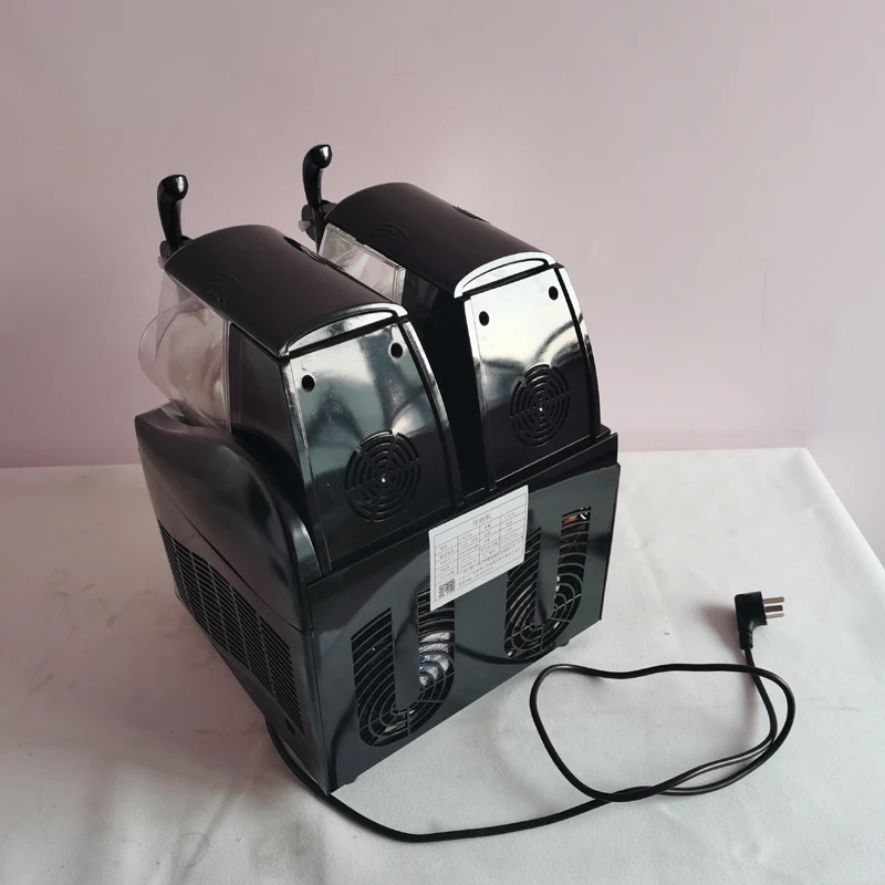 Dual 2L Tank Compressor Cooling Slush Equipment For Quick Frozen Drink Making  In Coffee Shop Snack Bar Cold Smoothie