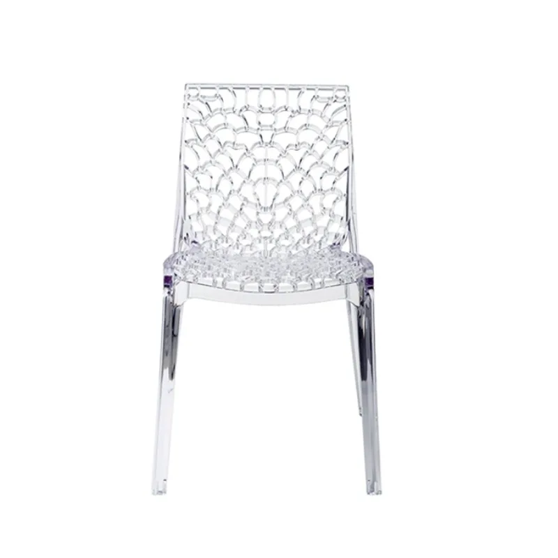 

Nordic acrylic dining chair household adult modern simple restaurant back chair plastic light luxury transparent chair