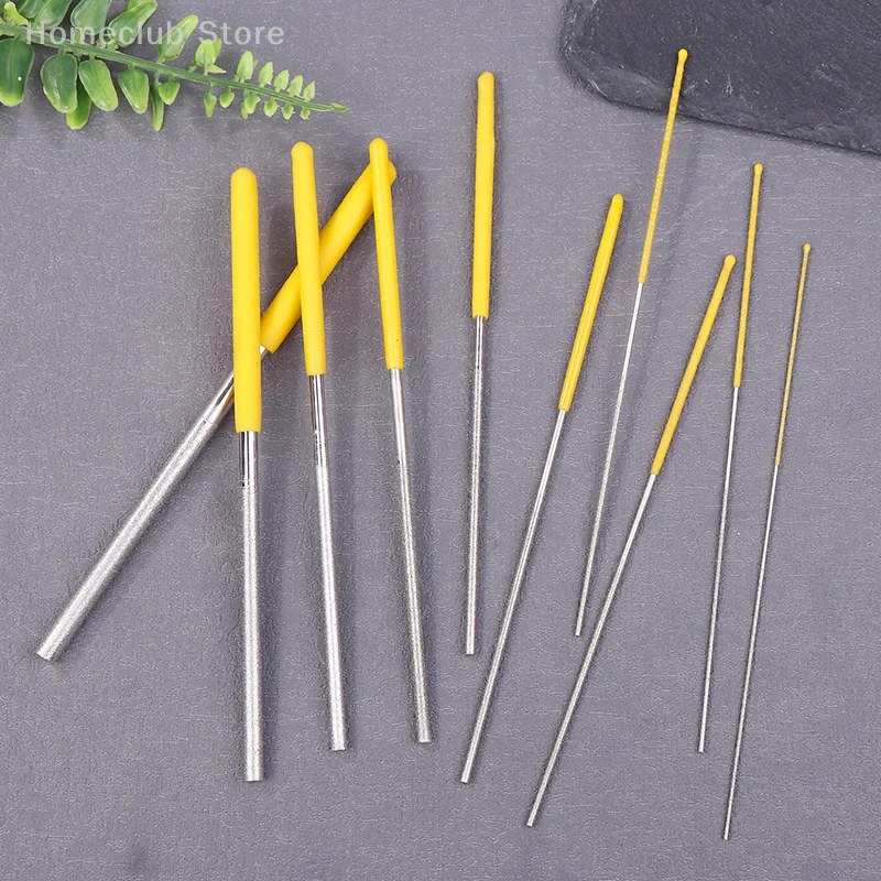 

Diamond Cylindrical File 1/1.2/1.5/1.7/2.2/2.7/3.3/3.8/4.8/5.8mm Diameter Reaming File Grinding Tool Jade Alloy Assorted File