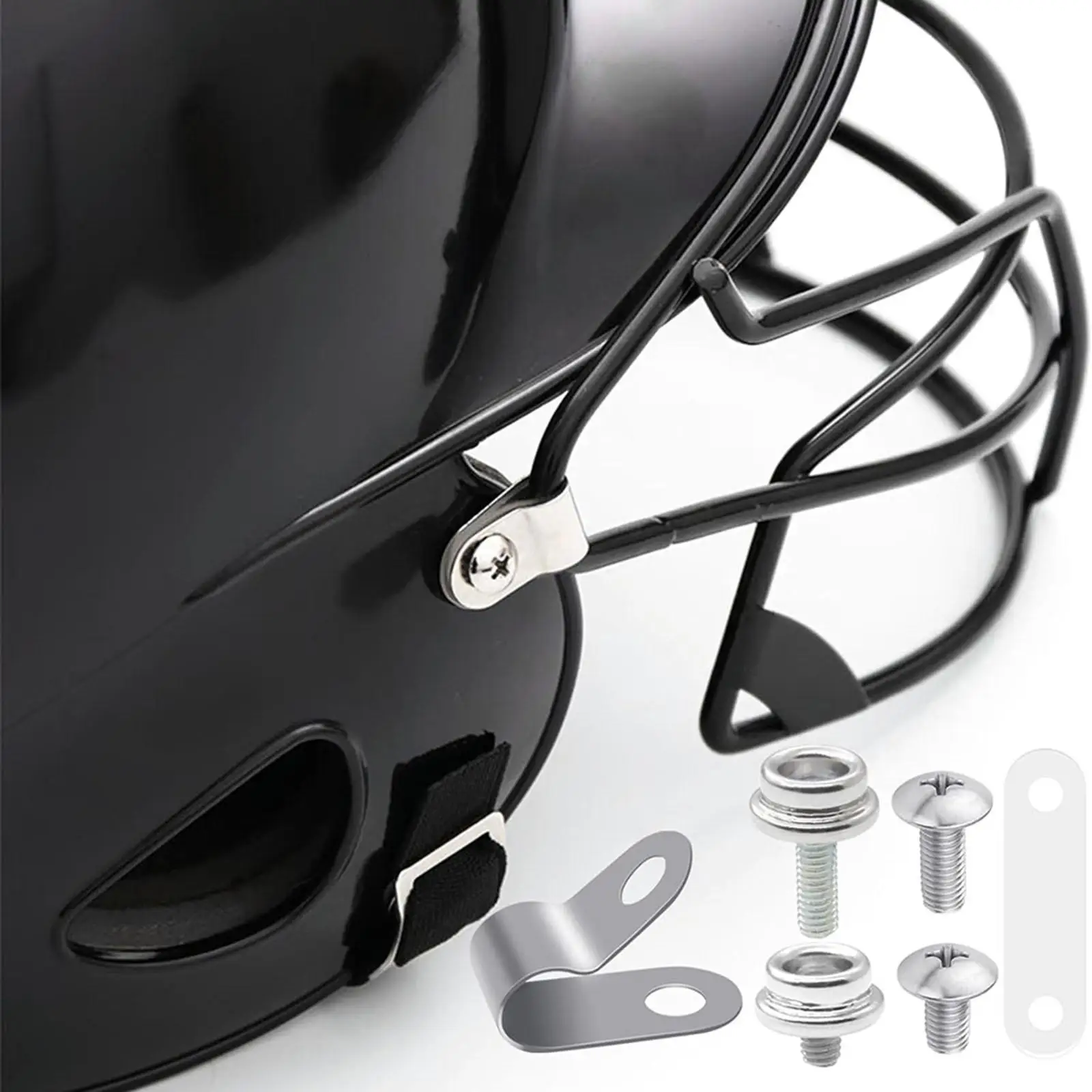 Kit de Reparación de Casco de Fútbol Americano de 61 Piezas: Tornillos, Tuercas, Arandelas, Hebilla de Mentonera, Repuestos para Casco de Hockey, Tornillos y Fijaciones para Visera