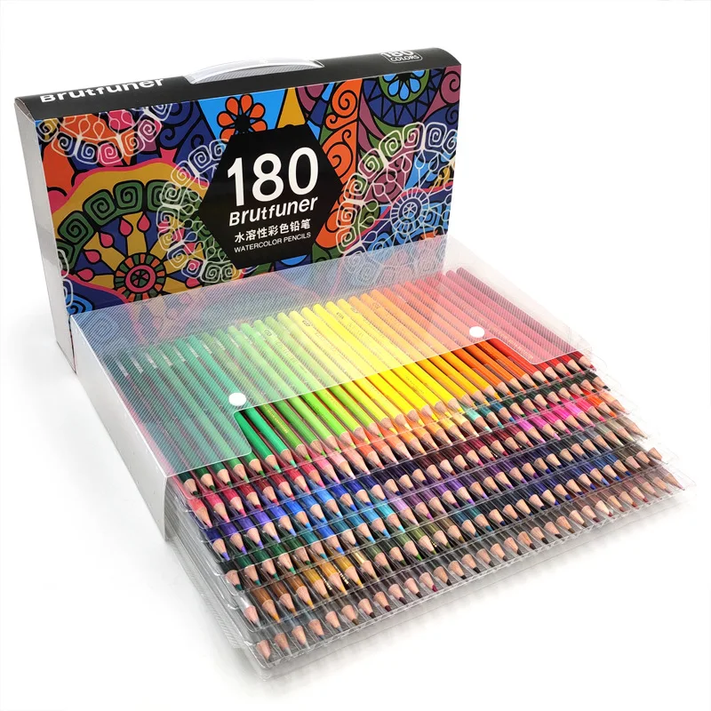 lapis de madeira profissional conjunto oleo hb desenho esboco escola desenhar suprimentos de arte 48 cores 72 cores 120 cores 160 cores 180 cores 01