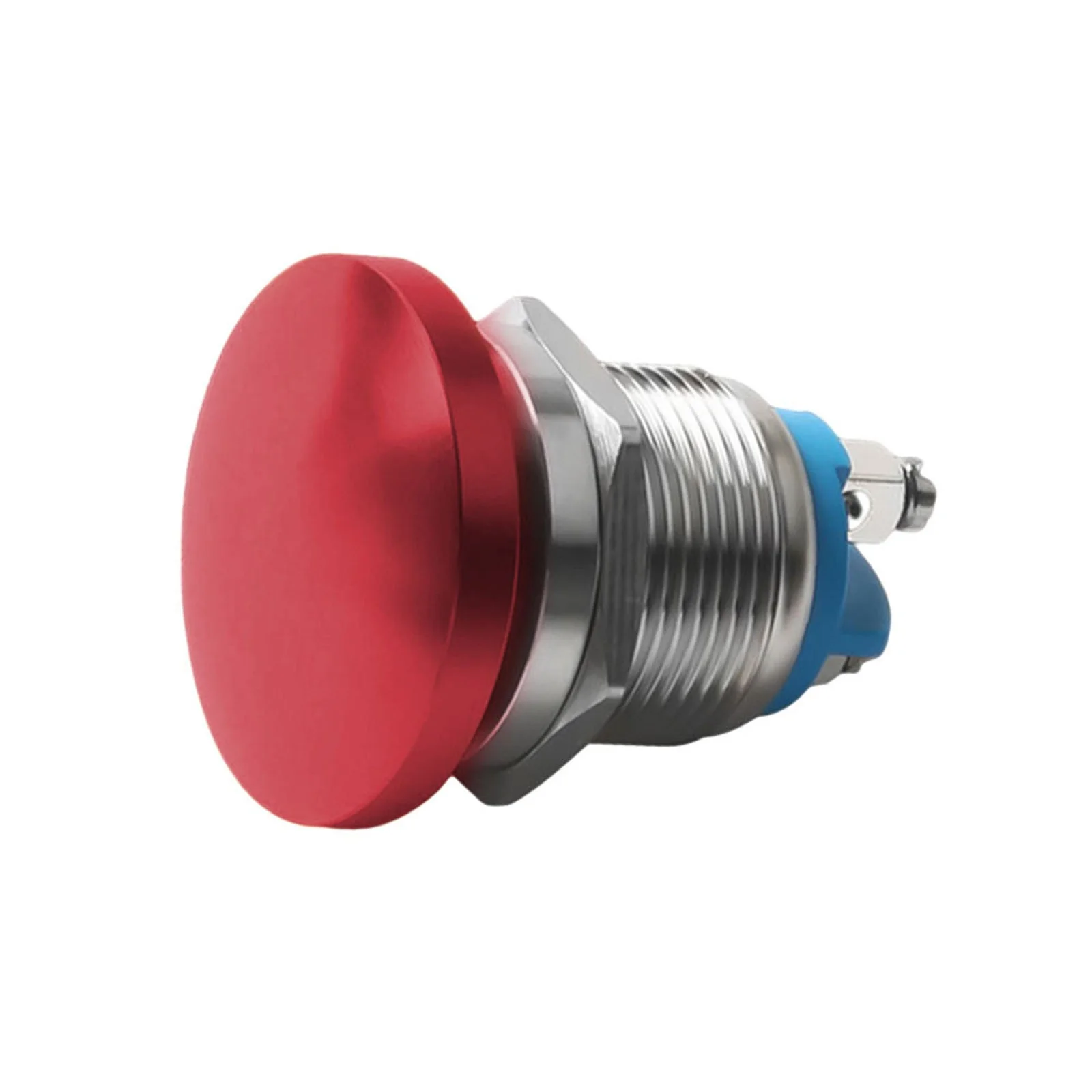 

19mm Metal Push Button Switch 1NO Momentary Self-reset Mushroom Head Screw Feet Reset Press Button Screw Terminal