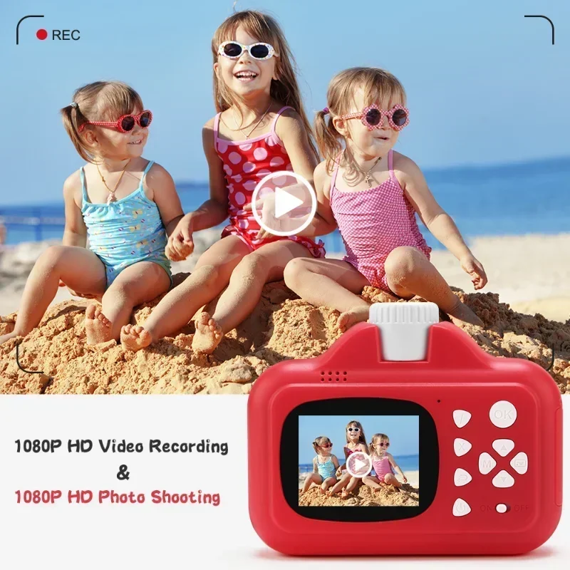 Kinder Kamera Drahtlose WIFI Instant Print 1080P HD Kamera Thermodrucker Telefon Drucker 32GB Karte Kinder Digital Kamera spielzeug
