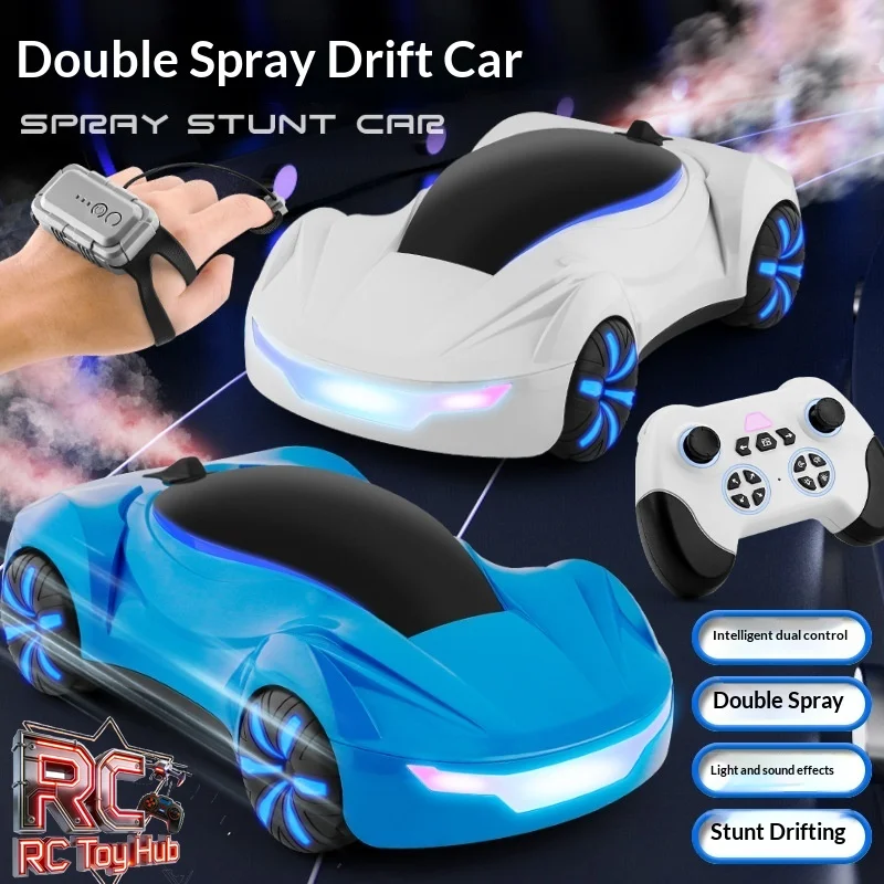 premium-gesture-remote-control-dual-spray-drift-car-dynamic-led-lights-mini-stunt-racing-toy-indoor-outdoor-boys-birthday-gift