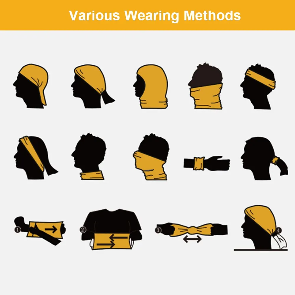 Silk Scarf Unisex Magic Scarf Outdoor Sports Bicycle Headband Bike Cycling Balaclava Neck Tube Warmer Riding Bandanas Face Mask