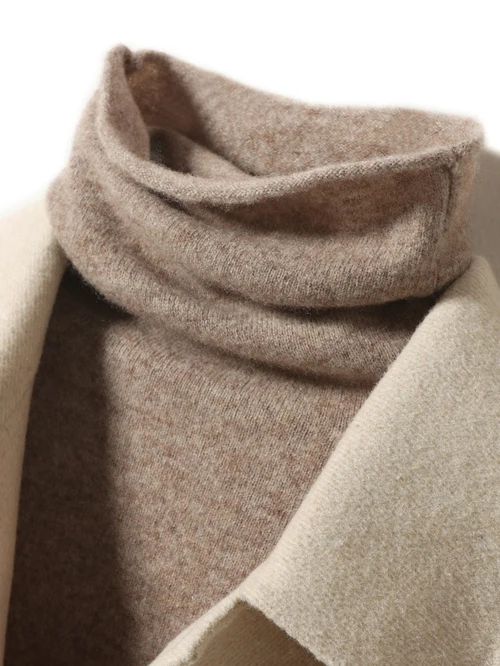 Birdtree Damen-Pullover mit Rollkragen, Edge Curl, Basic-Strickpullover, Unterhemd, Pullover aus 100 % australischer Wolle, Herbst-Winter T39244QM – Detail 5