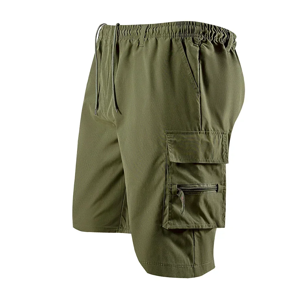 Herren-Shorts, lockere, große Overalls mit mehreren Taschen, Sommer-Cargo-Shorts, bequeme Hosen, Outdoor, lässig, Sport, Strandhose – Detail 6