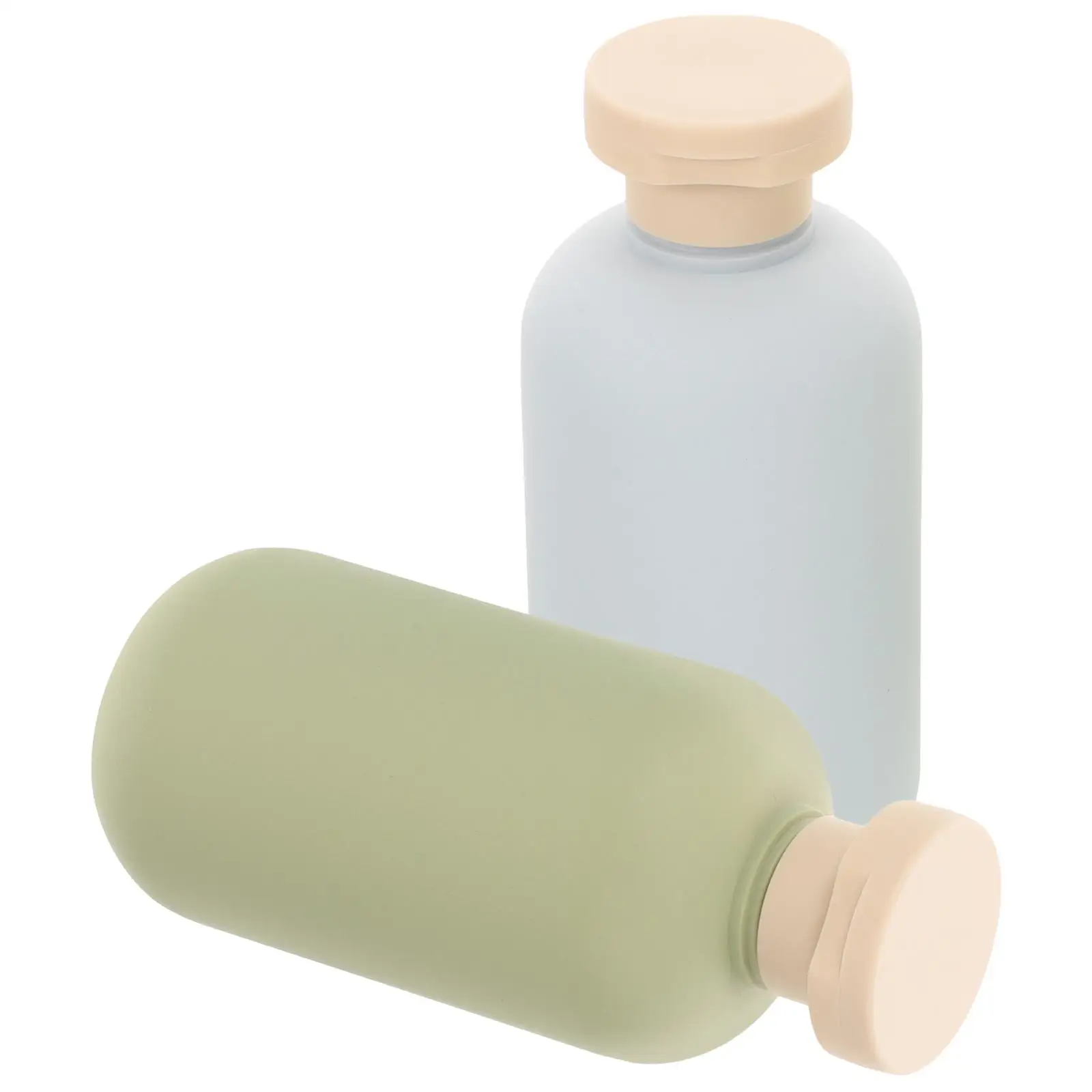 

2pcs Avocado Bottles 200ml Travel Refillable Leak Proof Plastic Squeeze Toiletry Travel Containers For Toiletries Leak Proof