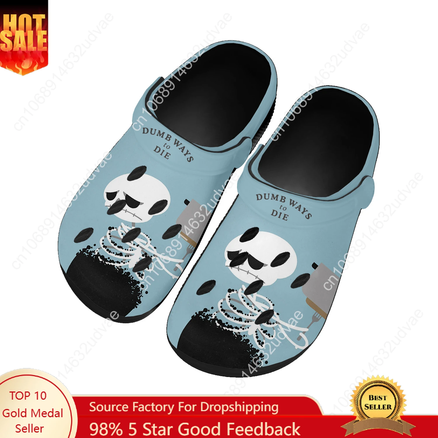 

Dumb Ways To Die Water Shoes Mens Womens High Quality Fashion Home Garden Clogs Customizd Sandals Beach Breathable Hole Slippers