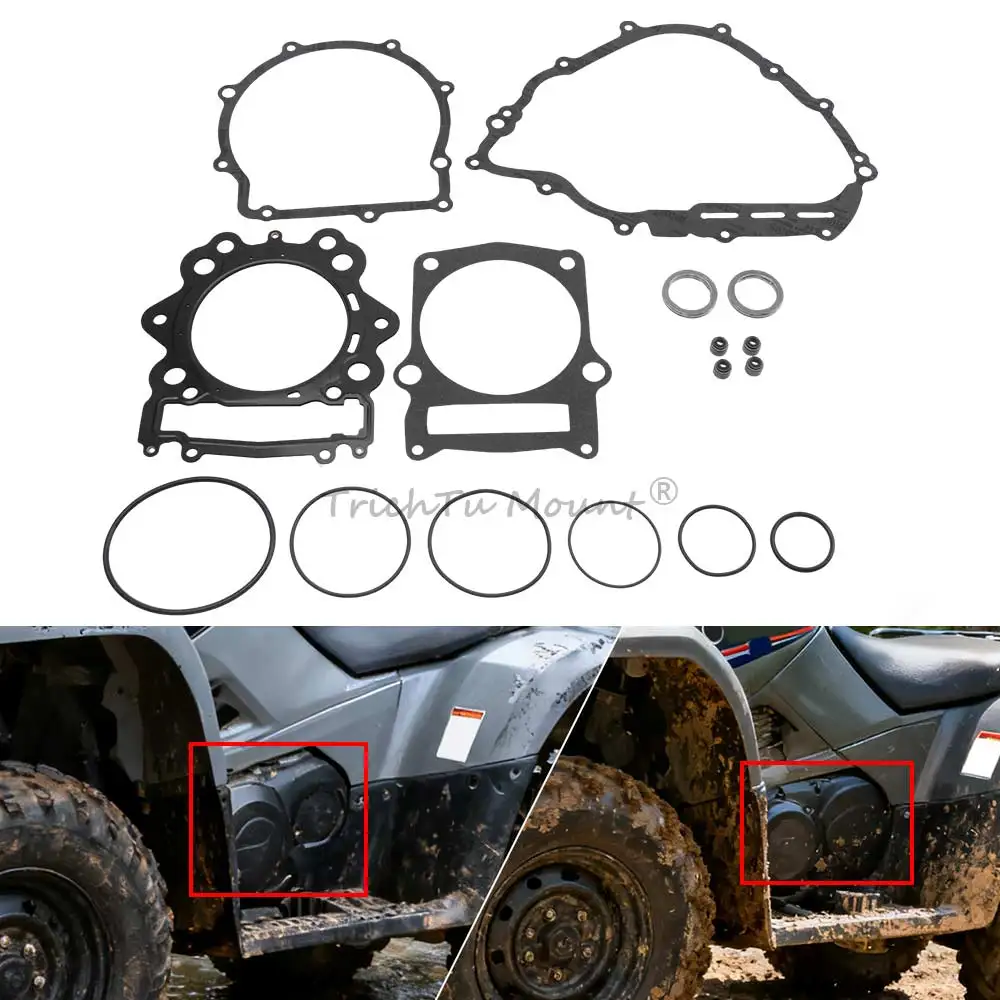 

Комплект прокладок двигателя с верхним и нижним концом, полный комплект уплотнений для Yamaha Grizzly 700 YFM700 07-2013 Rhino 700 YXR700F 2008-2013 ATV UTV