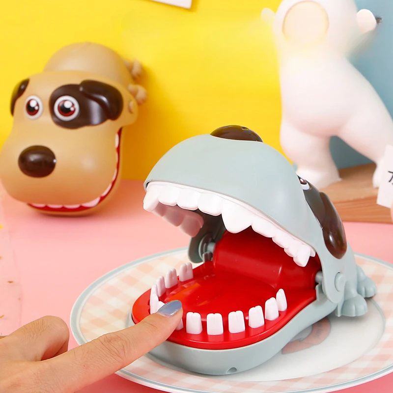 Finger Biting Puppy Toy Tiktok The Same Style Bite People By Teeth Trick Party Decompression Dinosaur Toy