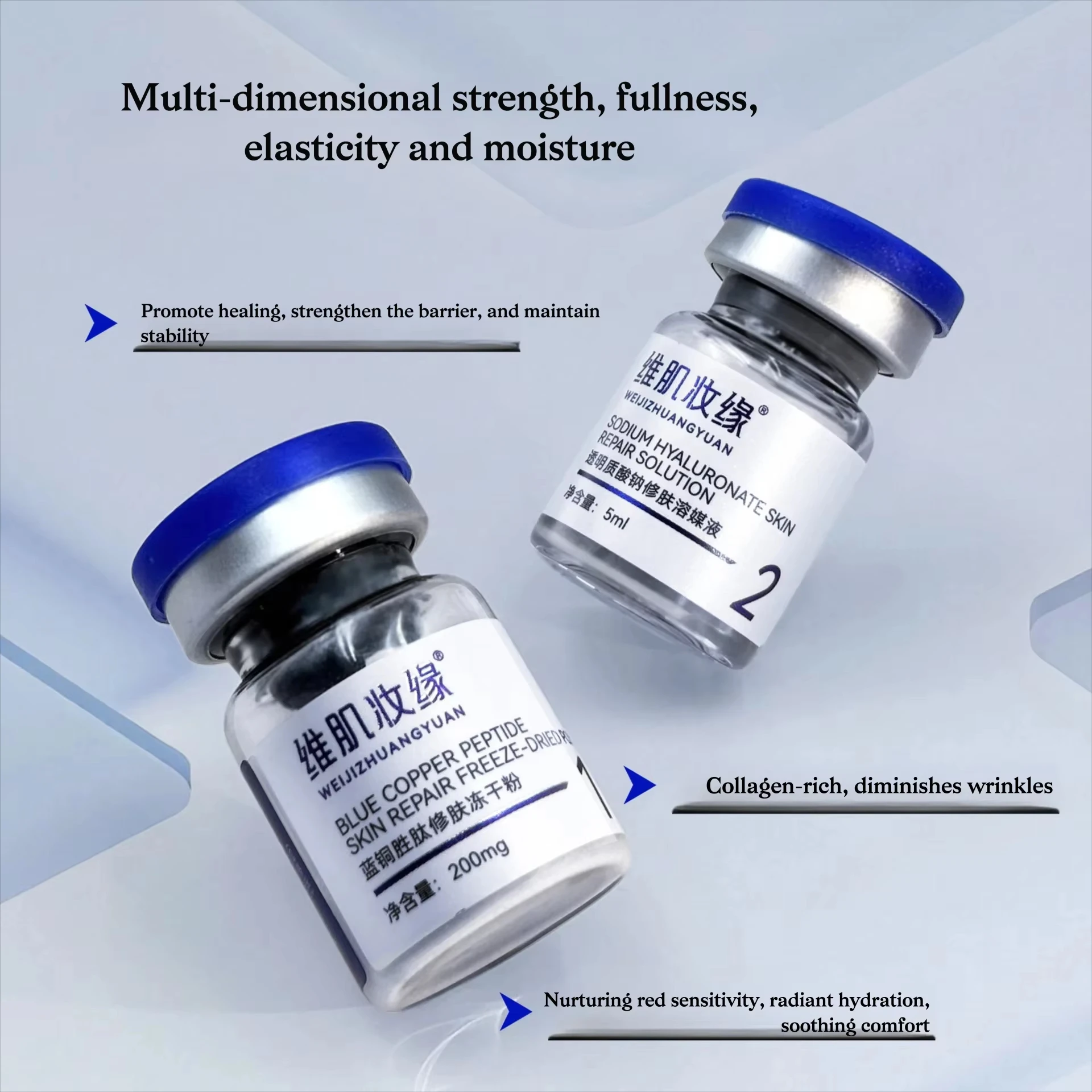 Premium 200mg GHK-Cu Blaues Ku – Oligopeptide Wrinkle Bewertung und Preis