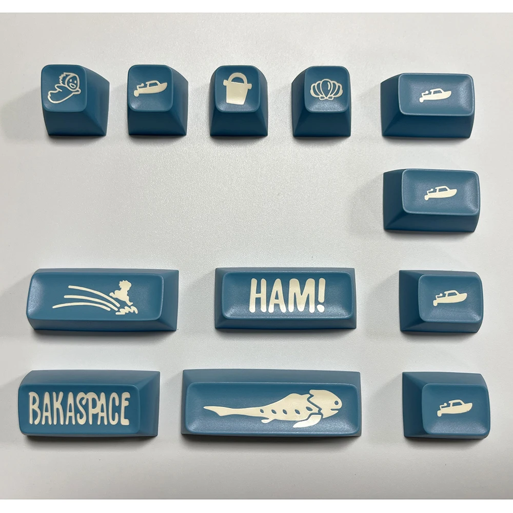 172 Keys By The Sea Keycap SA Profile ABS Double Shot Personality Key Caps GMK Clone Sets For Gateron Cherry Mx Switch Keyboard
