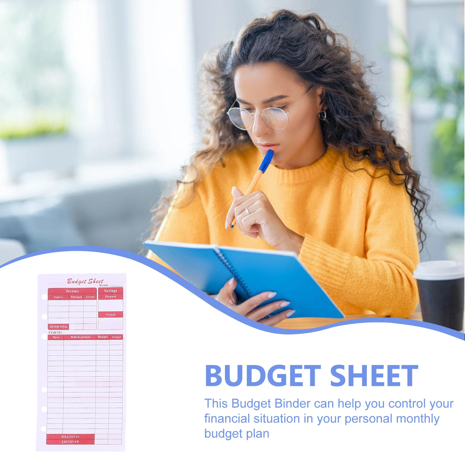 12 vellen budgetkaarten Herbruikbare draagbare financiële planningsbladen voor persoonlijke budgetcontrole Dagelijkse uitgaven Record Paper