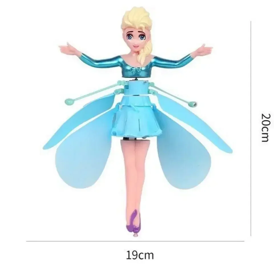 Disney-Flying Machine Flying Light Levitation Gesture Induction para crianças, anime Disney, princesa congelada Elsa, brinquedos de fadas para meninas, presentes de aniversário