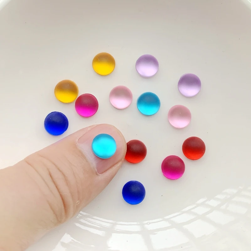 8mmspring color semicircle flat back rhinestone nail art decorations acrylic nail rhinestones Jewelry Making Materials 50pcs/lot