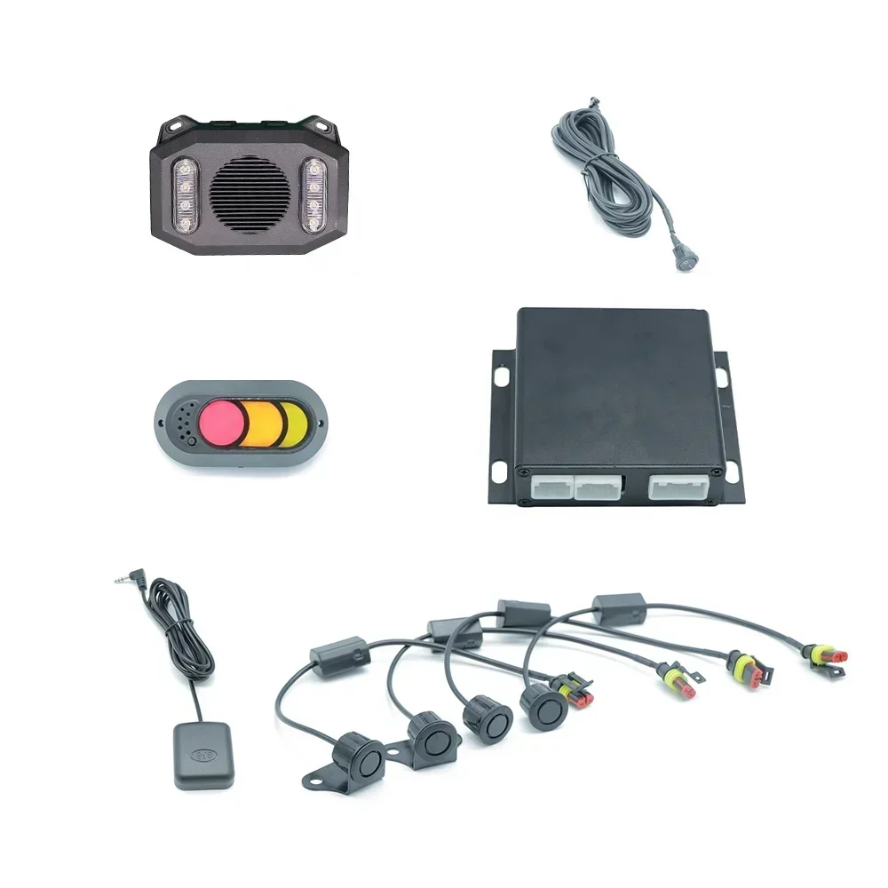 2025 Hot Sale DVS Parking Sensor Ultrasonic Visible Detection Cam System 4 Sensors Buzzer Left Installation