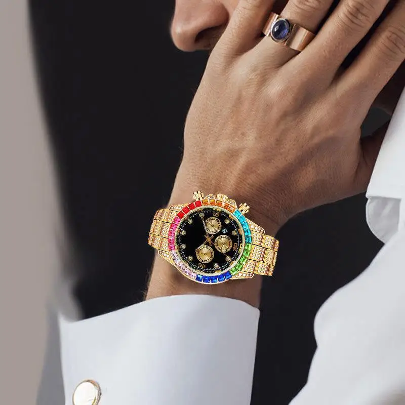 Relogio Masculino Роскошные мужские часы Фирменные женские часы Модные часы с ремешком из нержавеющей стали Циферблат Блестящие часы Мужские подарки