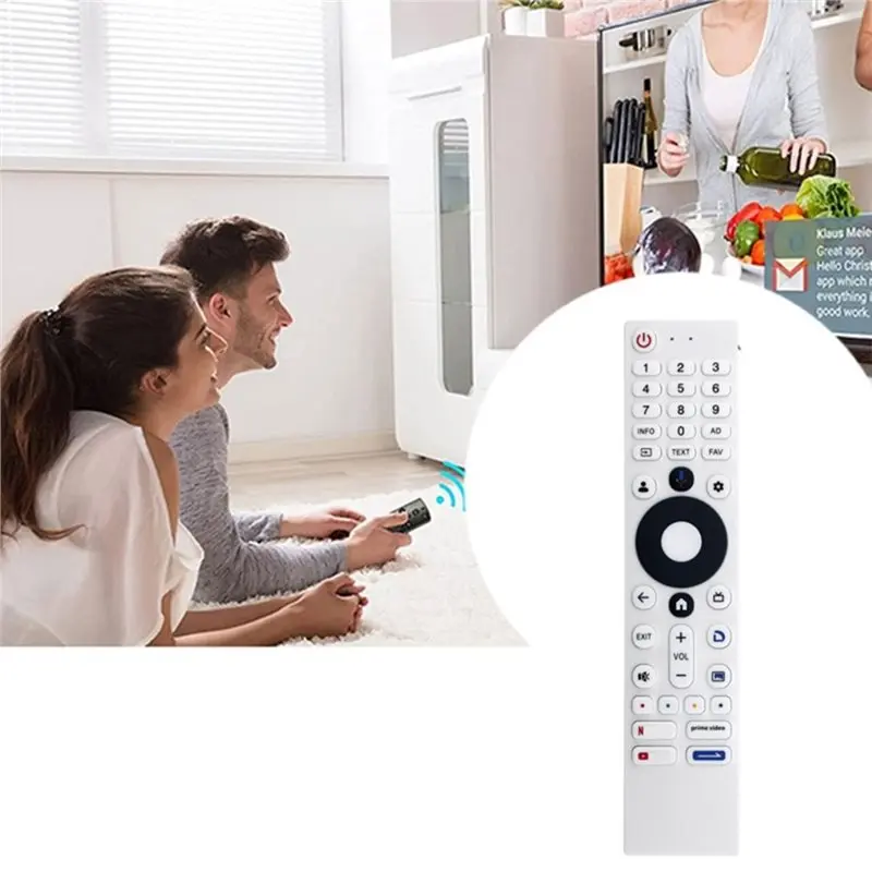 B76B HS-8C21J-00 Voice Remote Control for Skyworth TV Replacement with English Voice Function