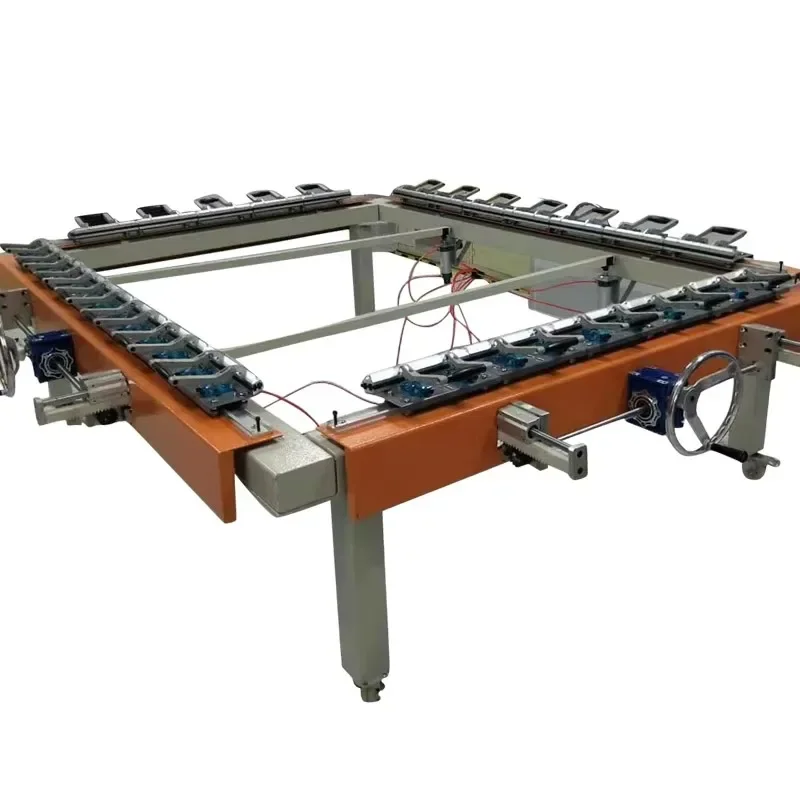 【Best-selling】DW Double Clamp Worm Screen Stretching Machine Screen Printing Mesh Tension Stretcher