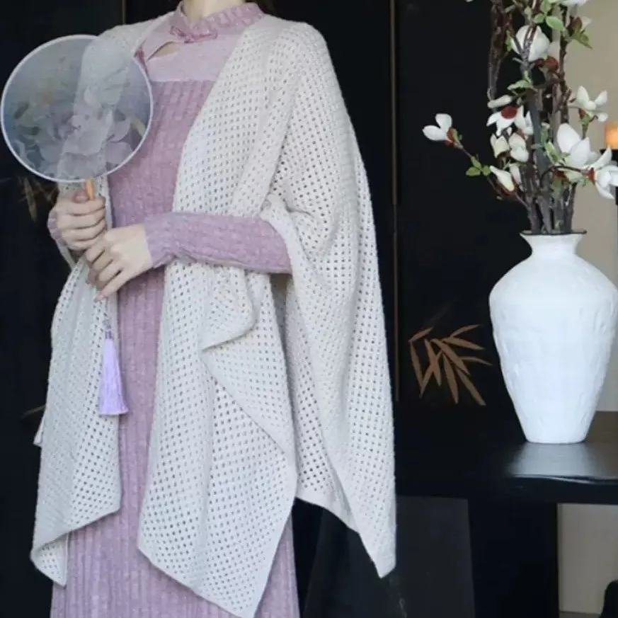 2025 New Poncho Spring and Autumn New Shawl Warm Temperament Outer Cloak Chinese style Coat Women's Air Conditioning Outer Cloak