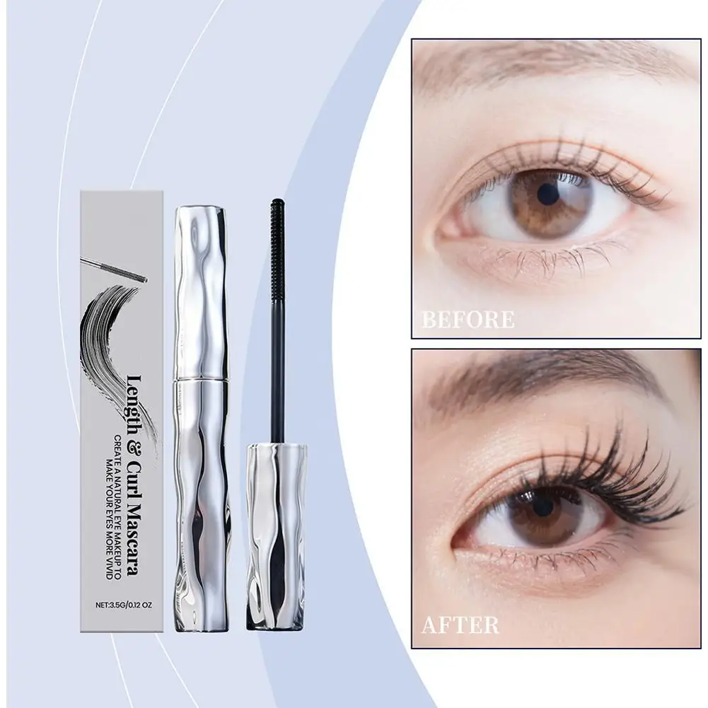 3.5g Black Mascara For Lengthening Eyelashes Long Lasting Waterproof Volumizing Gold Brush Makeup Beauty Eye Lashes