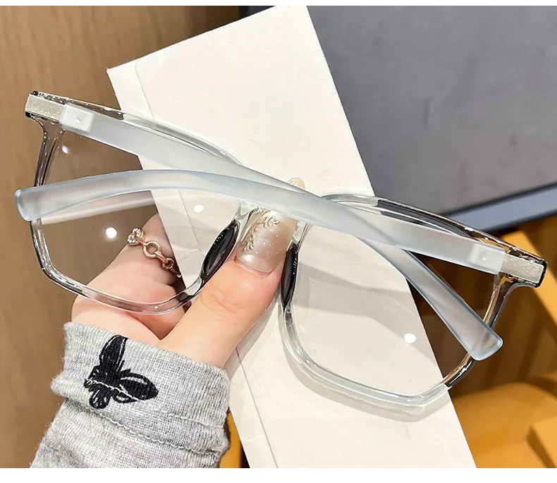 Polygon-Lesebrille mit großem Rahmen +0,5 +0,75 +1,25 ~ +4,0 Damen Herren Anti-Blaulicht-blockierende Brille Optisches Spektakel – Detail 16