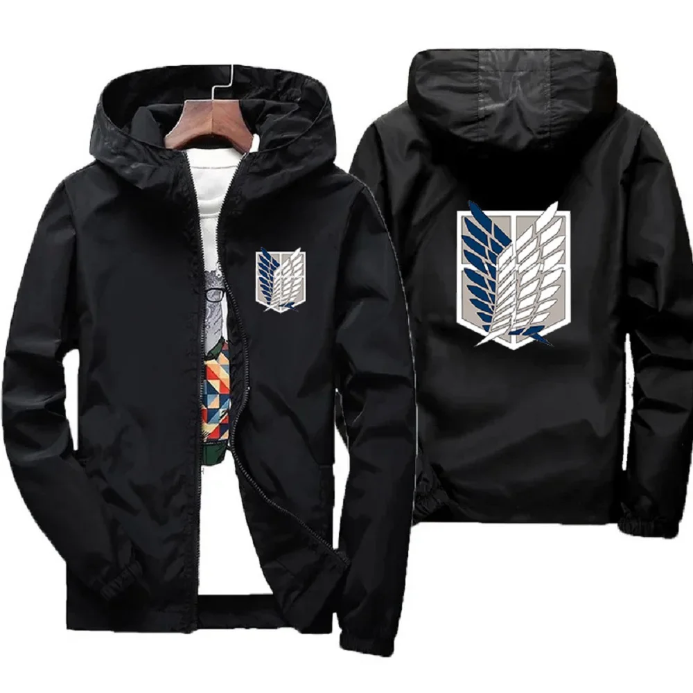 

2024 Autumn and Winter New Anime Attack on Titan Men's Printed Jacket High Quality Casual Harajuku Sportswear Zipper Jacket