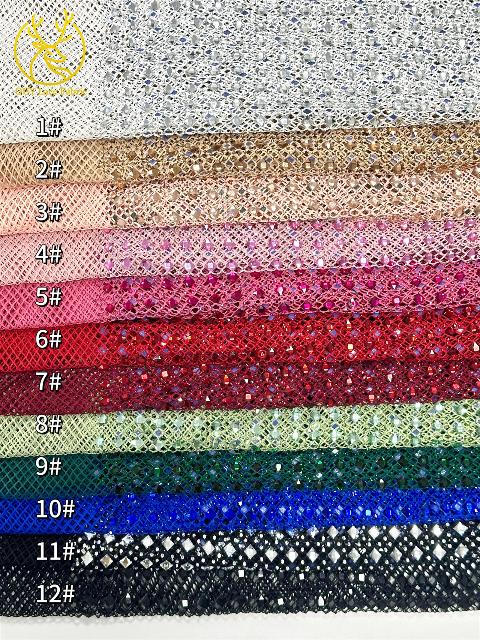 Luxuriöse High-End Abendkleider für Damen aus französischem Juwelen-Stretchstoff 2026 – Hochwertige afrikanische Glasrhinestone-Spitzenstoffe – Detail 22