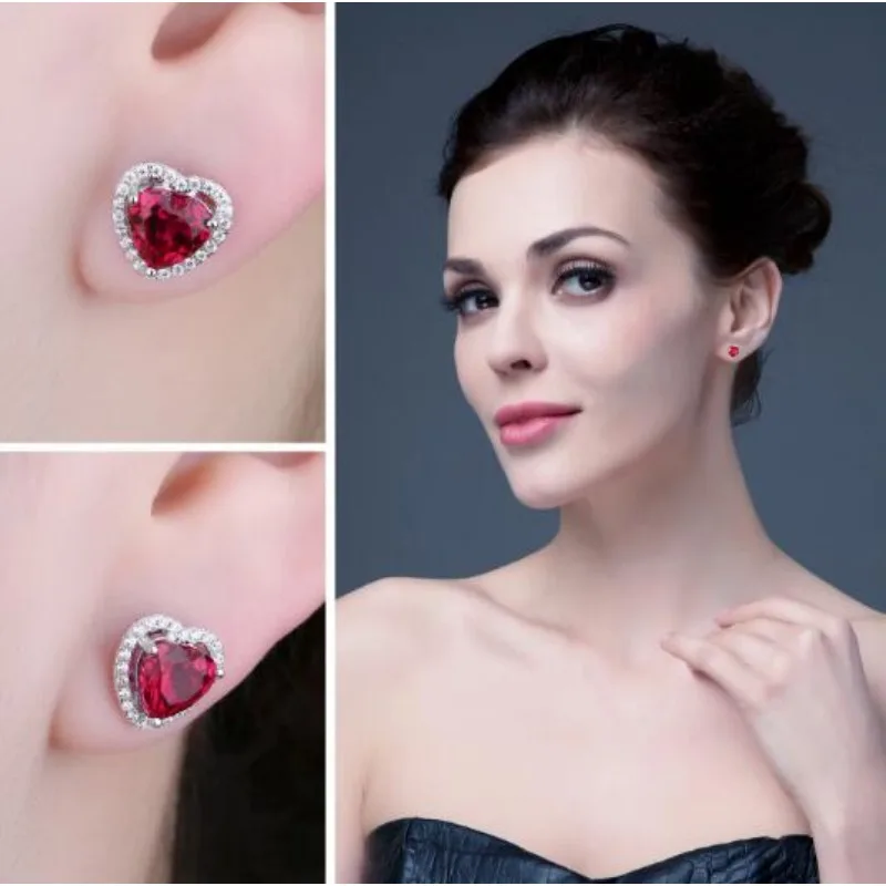 

Fashion Palace Heart Crafted zirconia Silver Color Earrings Elegant and Personalized Women's Birthday Party Jewelry Accessories