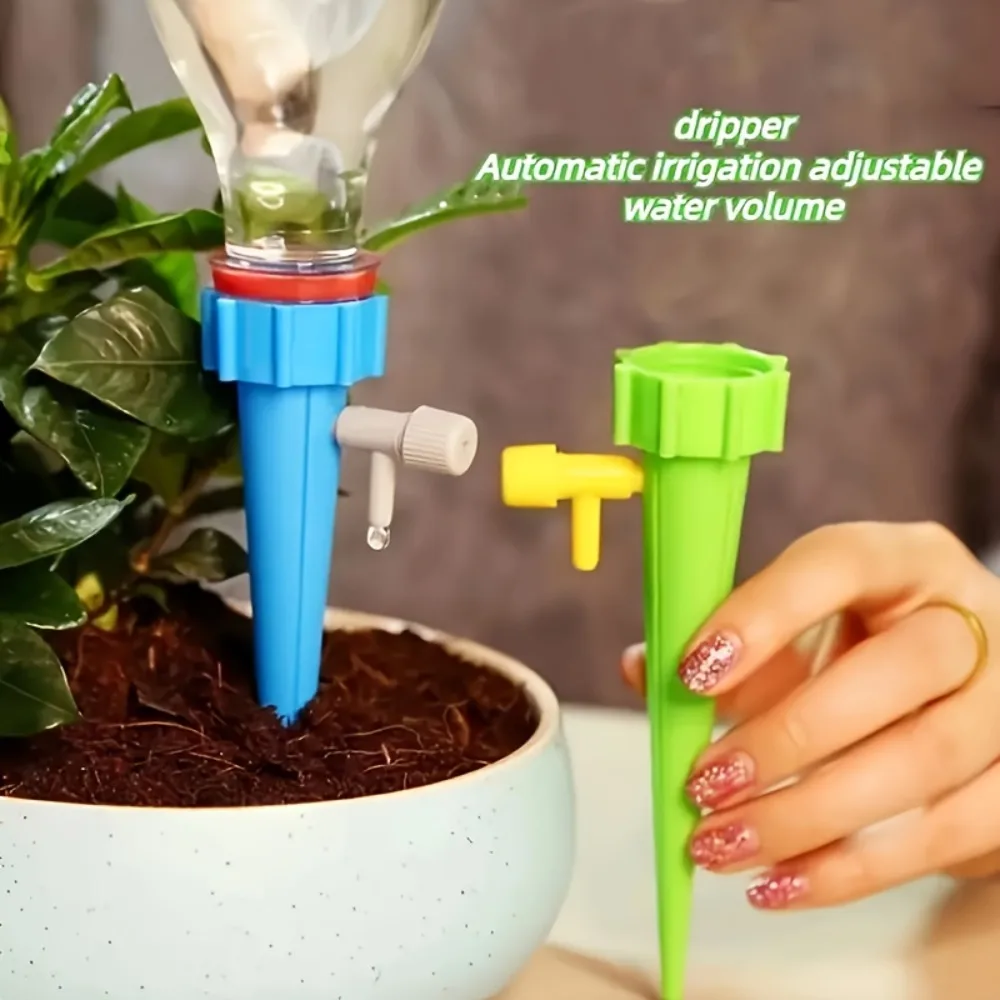 10pcs Auto Plant Watering Nozzles - Adjustable Slow Release for US/EU Faucets, Outdoor Use