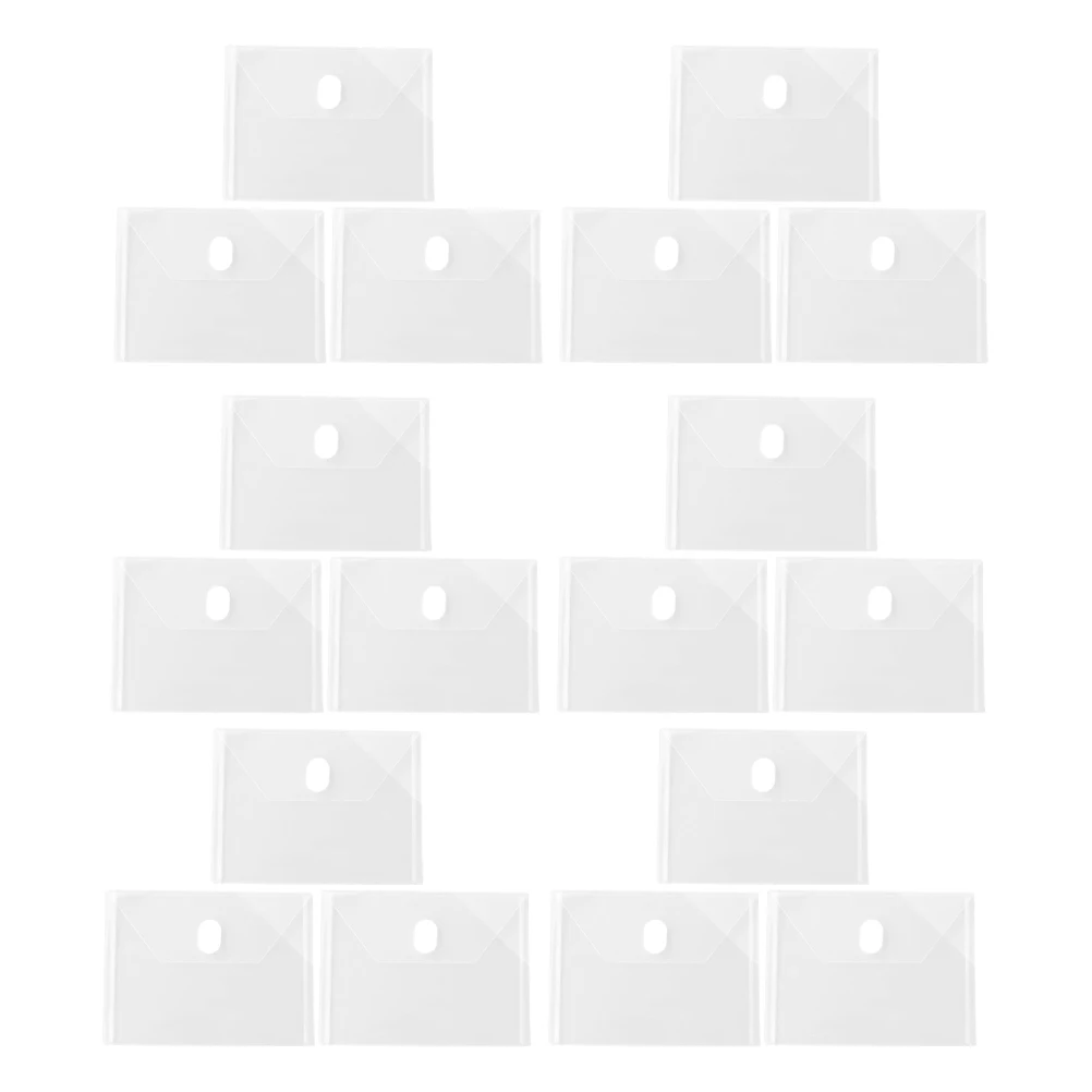 

24 Pcs Clear Plastic Envelopes PP Material File Folders Organizer Receipt Holder Cash Storage Easy Closure Transparent
