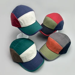 Moda japonesa Color Matching Men Women Baseball Chapéus Algodão All-matching Confortável Streetwear Sport Unisex Quick drying Cap