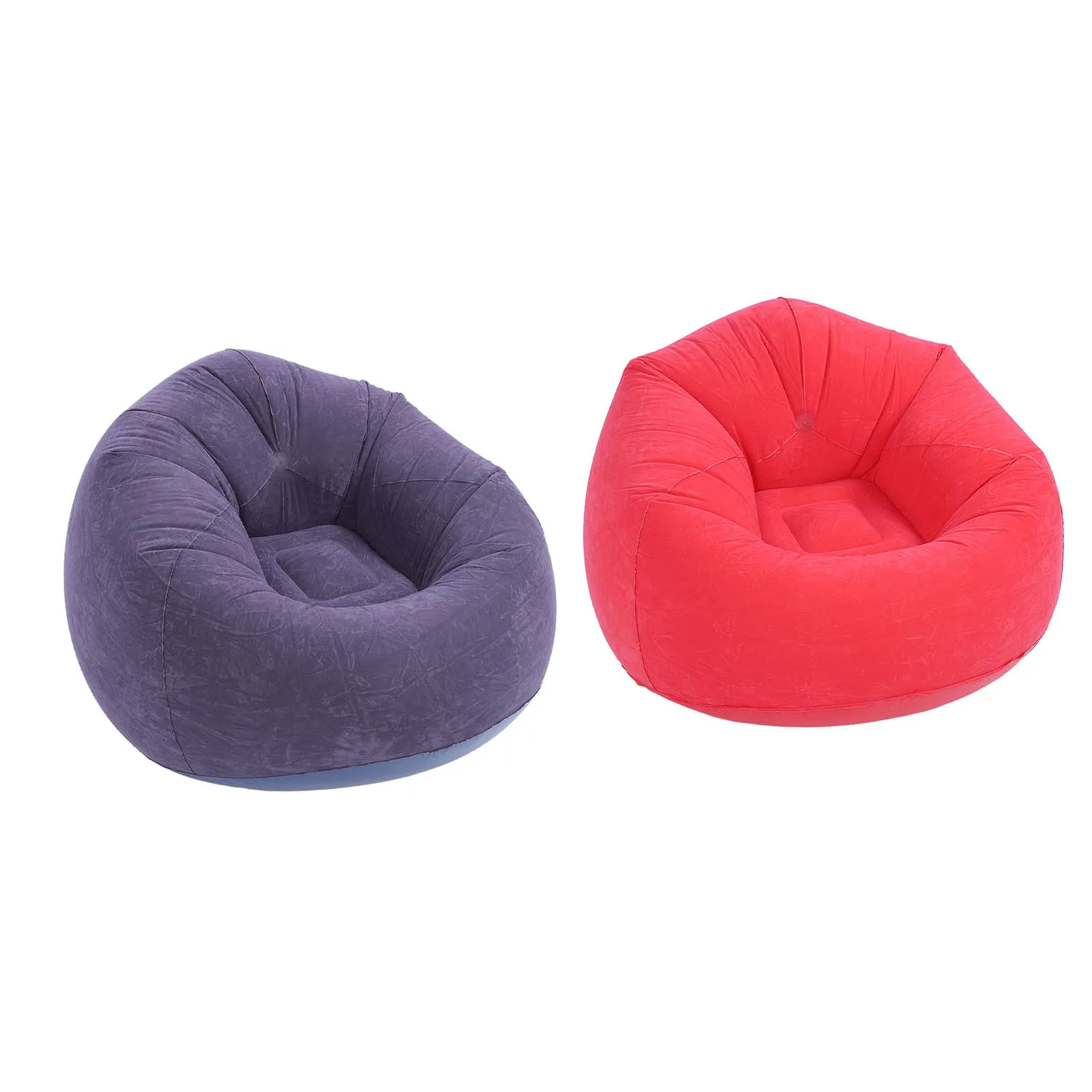 Inflatable Lounge Chair Flocking PVC Portable Folding Blow Up Sofa for Living Room Bedroom Balcony Office Travel Inflatable Sofa