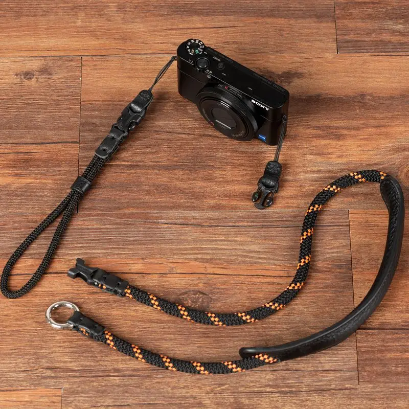 Umhängeband aus echtem Leder für Sony Canon Fuji Nikon Leica Lumix Kamera, verstellbarer Schultergurt, Fotografie-Zubehör