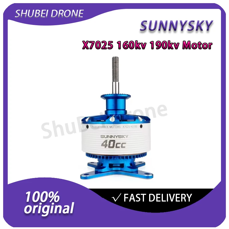 

Sunnysky X7025 V3 40cc Brushless Motor 160KV 190KV Outrunner for Airplane Conversion Fixed-wing RC Aircraft Plane Drone Motor