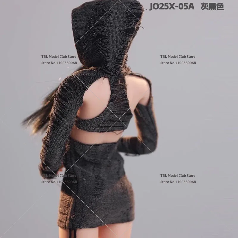 

Женский костюм солдата-фигурки в масштабе 1/6 — короткое платье в стиле пустостыни с капюшоном для 12-дюймовой куклы