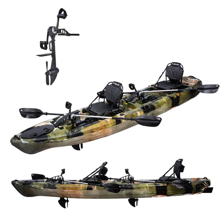 2 Person Fishing Kayak With Motors Wholesales High Quality Double Seat Fishing Boat With Pedals