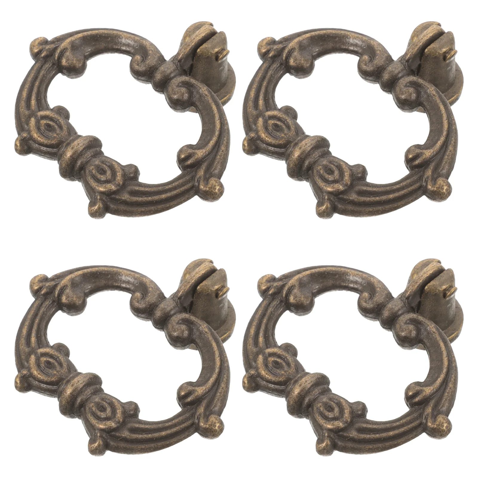 

4pcs European Style Bronze Cabinet Knobs Vintage Drawer Pulls Zinc Alloy Furniture H les Suitable for Cabinets