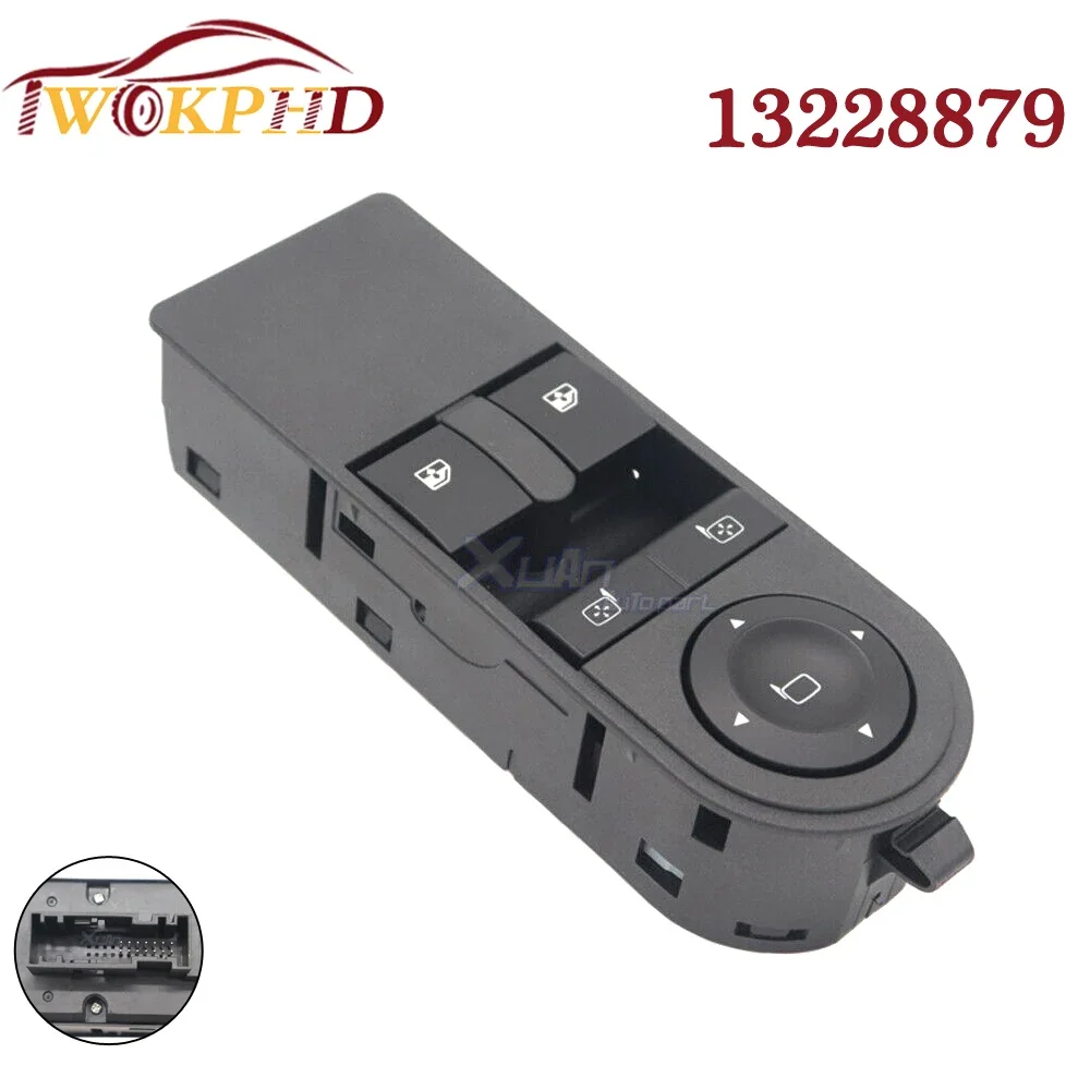 13228879 For Opel Astra H 2005-10 Vauxhall Zafira B MK II 05-2015 Car Electric Power Window Control Switch Master Lifter Button