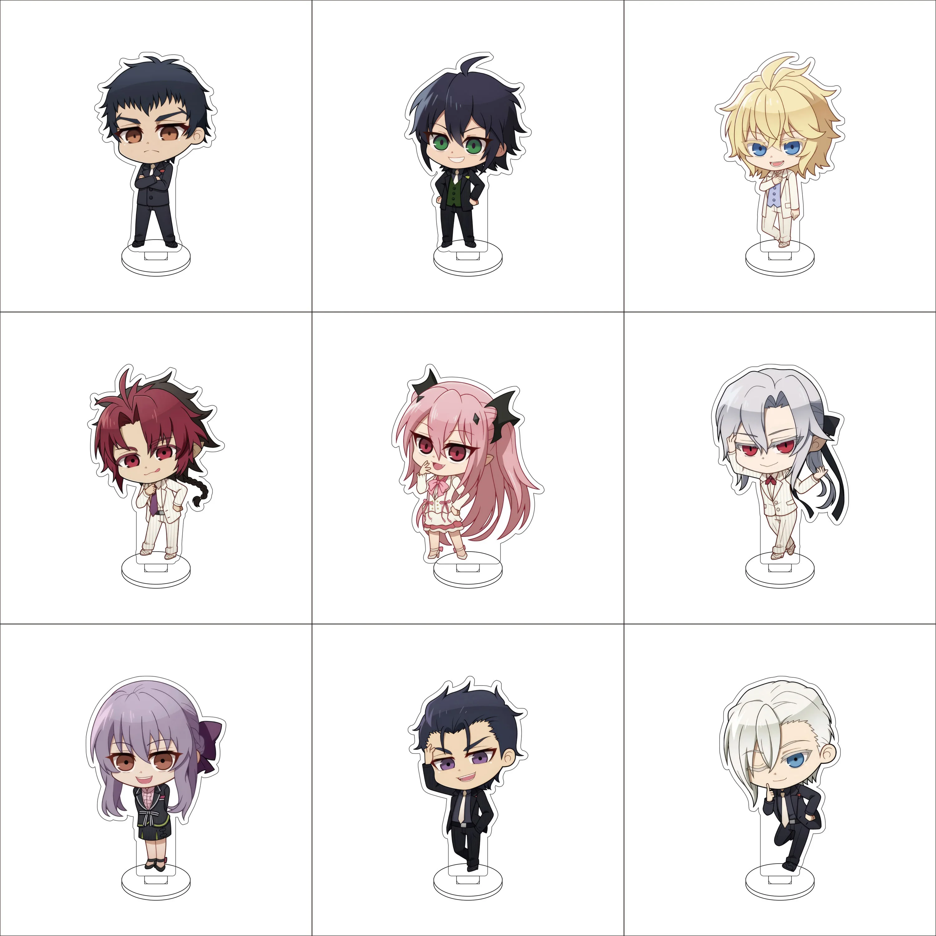 Anime Seraph of the end Cosplay Yoichi Saotome Shinoa Hiiragi Yuichiro Hyakuya Acrylic Figure Stand Model Christmas Gifts