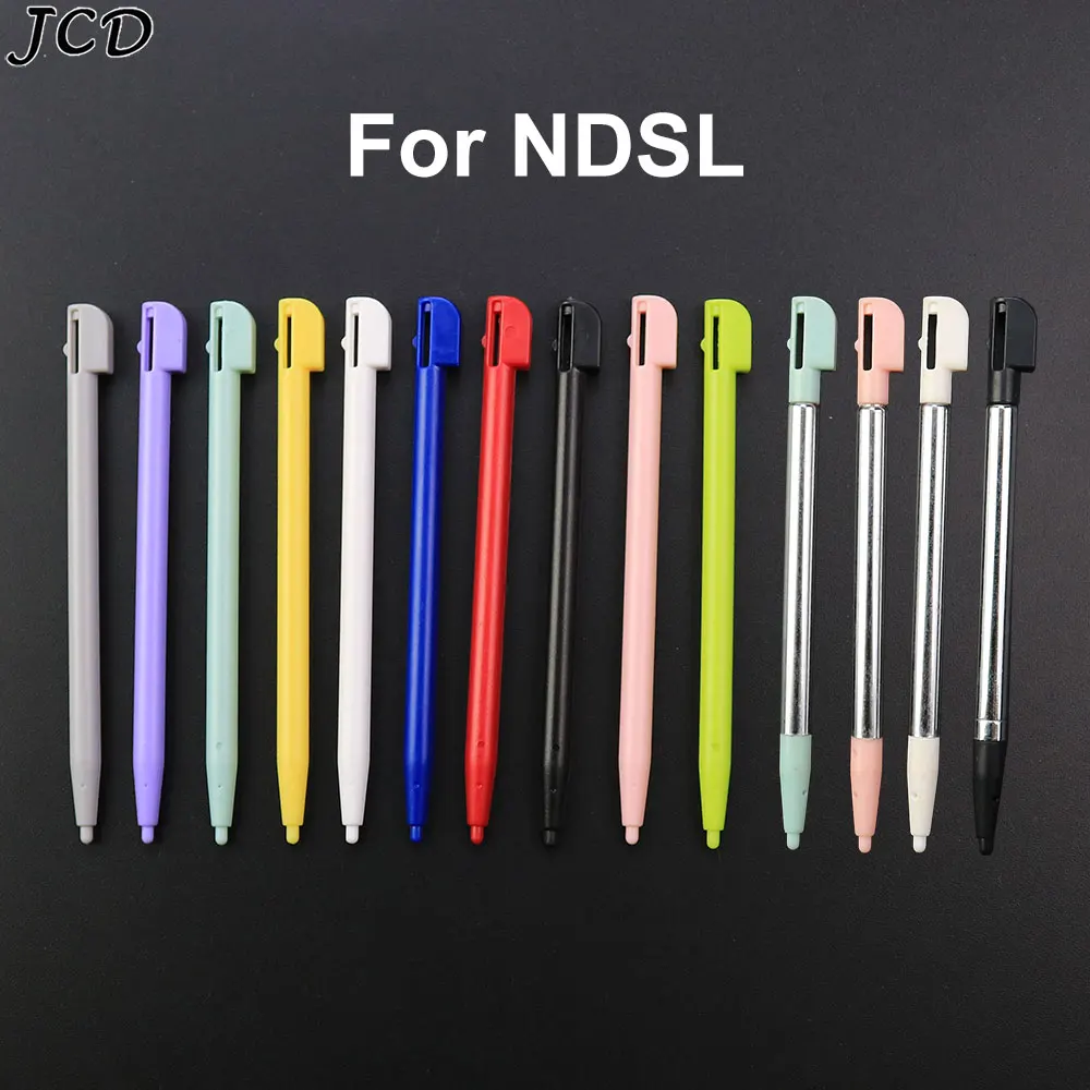 JCD 2PCS For NDSL Plastic Touch Pen For DS Lite Metal Telescopic Adjustable Extendable Stylus Pen Gaming Accessories