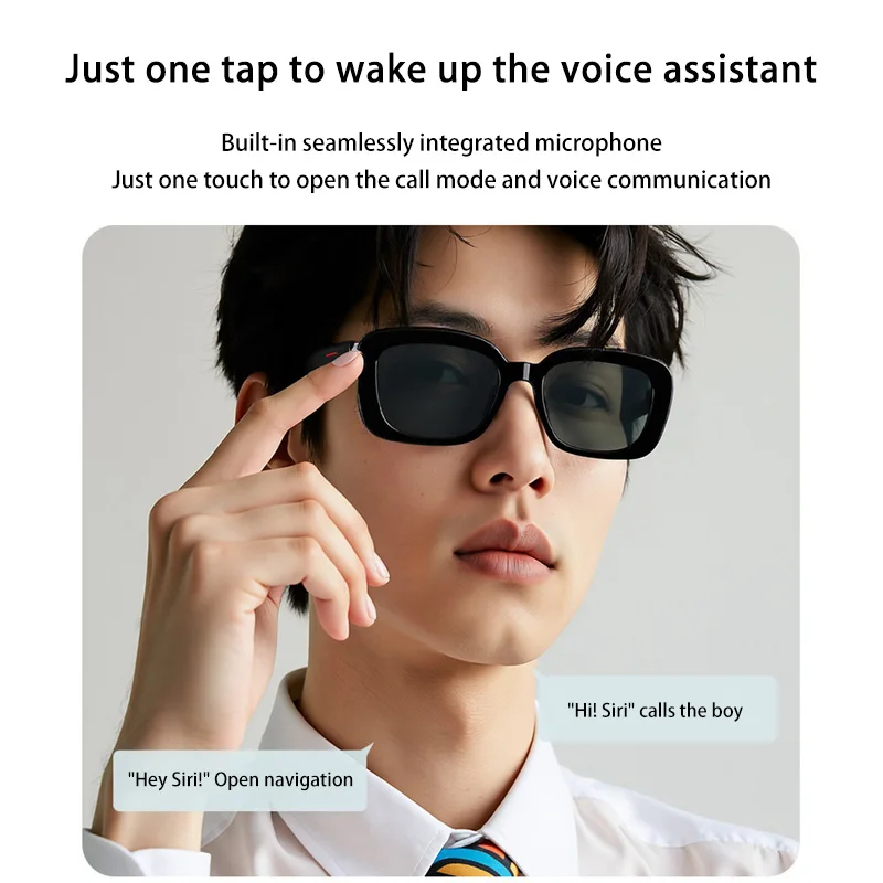 

Bluetooth-умные очки AI-перевод, многоязычные Bluetooth-наушники для прослушивания музыки, фотосъемки, Bluetooth-очки