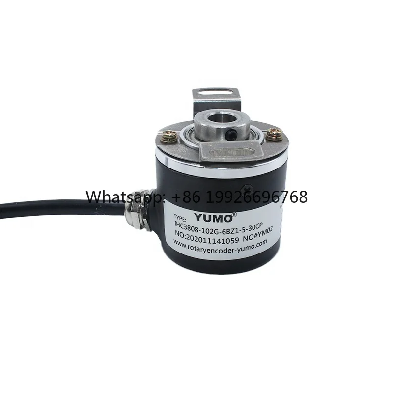 

Инкрементальный поворотный энкодер IHC3808 ID 8 мм, OD 38 мм, 600 импульсов, с полым валом