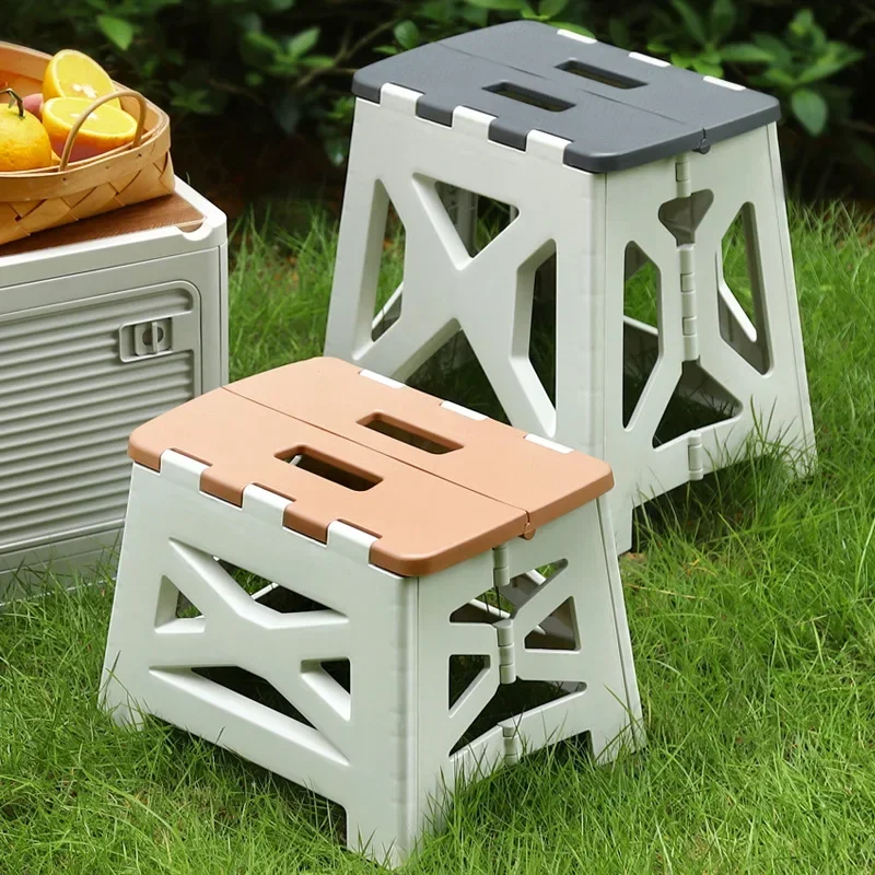 Plastic Portable Folding Stool Outdoor Camping Stool Chair Seat Home Kitchen Bathroom Garden Camping Kids Adults Chair