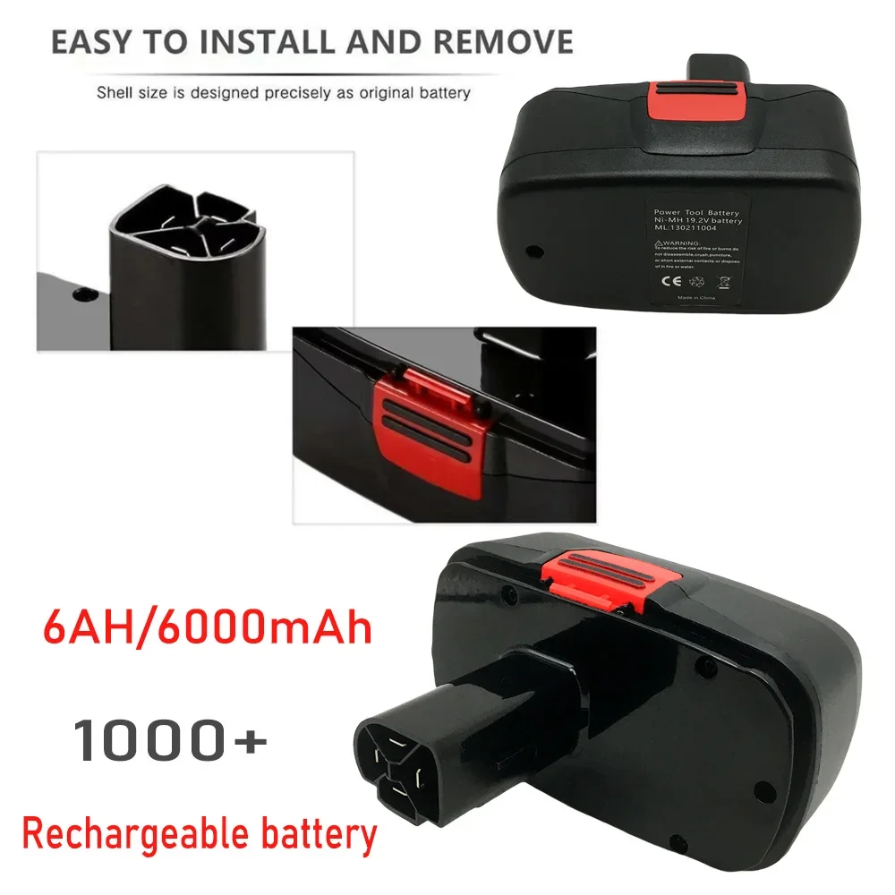 Artesanato alternativo c3 19.2v para artesão ferramenta elétrica 6.0ah ni-mh bateria de broca manual 6000mah