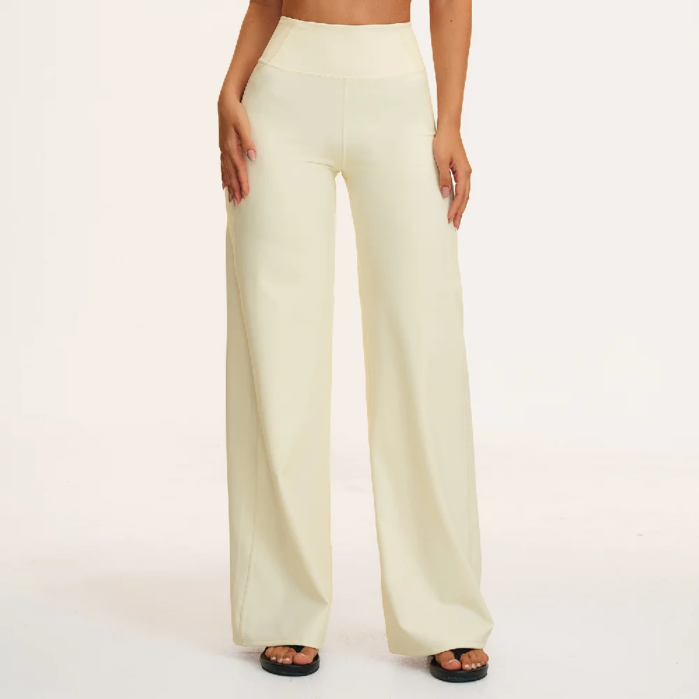 Straight Leg Flared Pants Women's High Waist Yoga Bell Bottom Gym Workout Pants Female Pilates Running Sports Flared Trousers